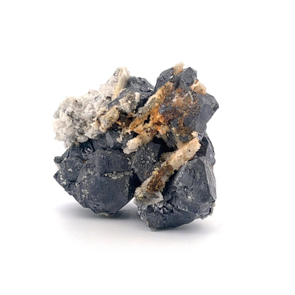 Terminated Galena  |  Chalcopyrite  |  Druzy Flower Chalcedony Quartz  |  114 (g)