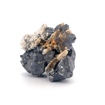 Terminated Galena  |  Chalcopyrite  |  Druzy Flower Chalcedony Quartz  |  114 (g)