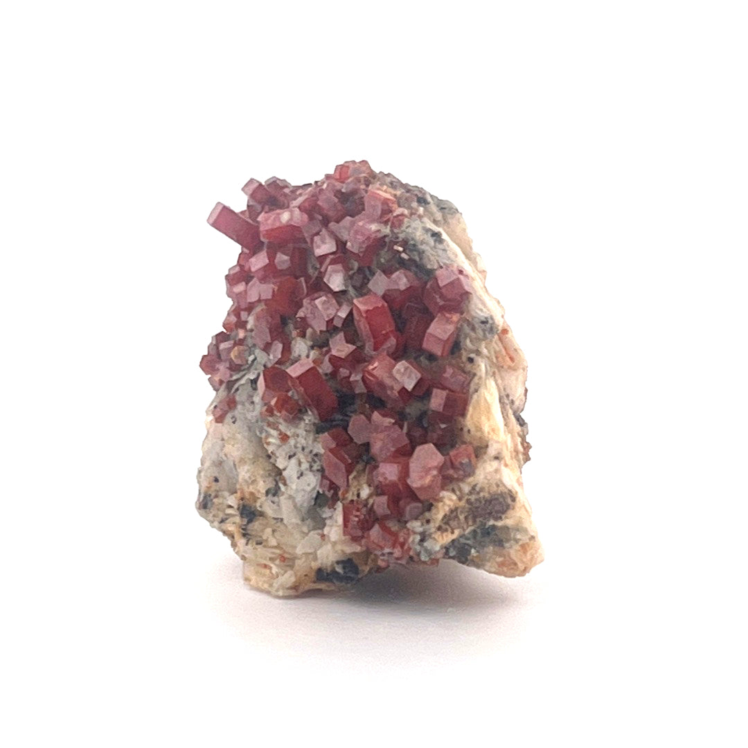 Vanadinite on Goethite Barite Druzy | 32 (g)