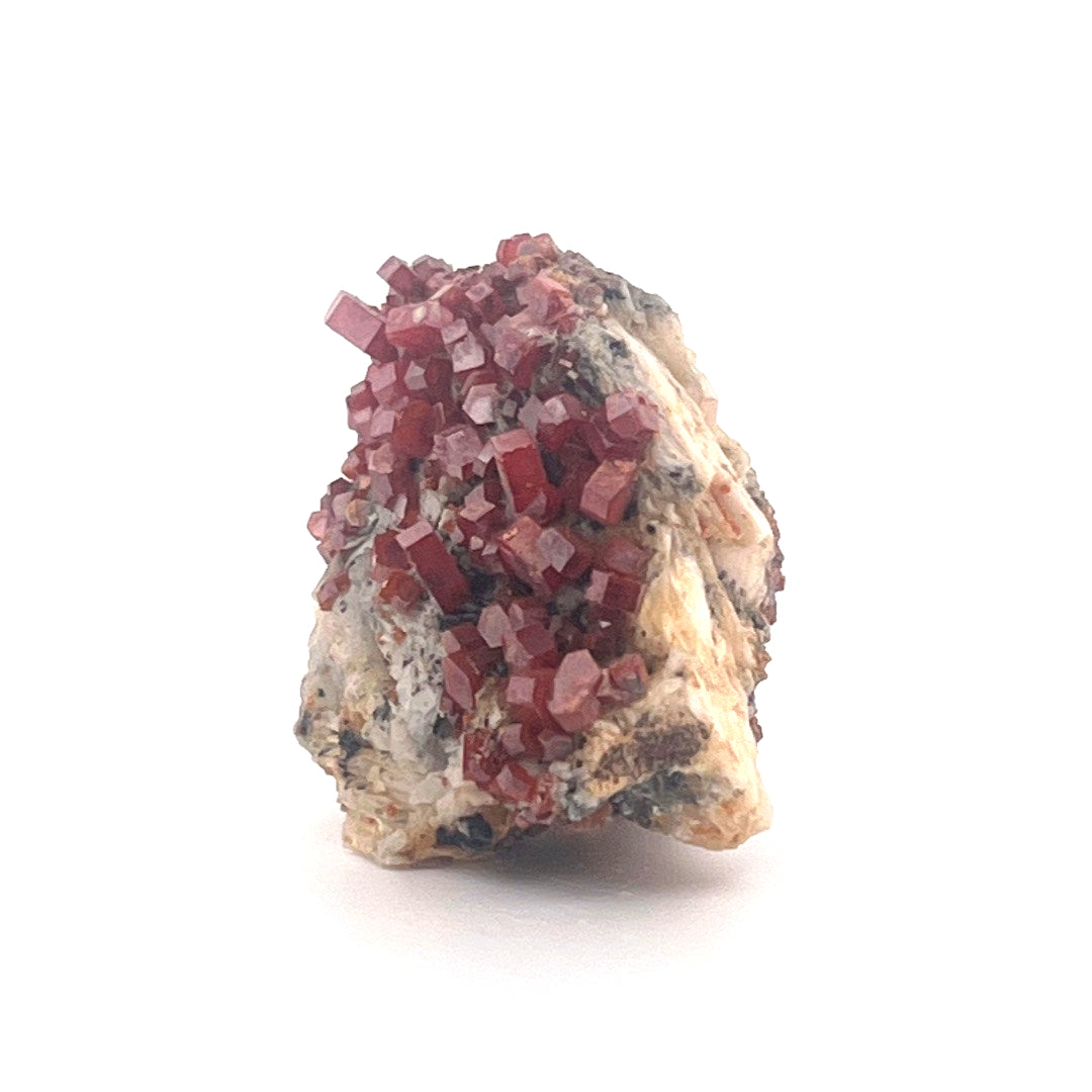 Vanadinite on Goethite Barite Druzy | 32 (g)