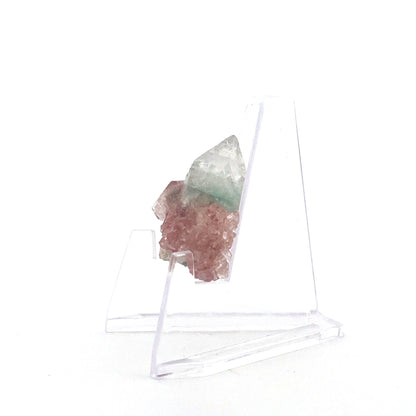 Mint Green on Shiny Pink Apophyllite Fused with Stilbite High Grade |  8.6 (g)