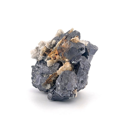 Terminated Galena  |  Chalcopyrite  |  Druzy Flower Chalcedony Quartz  |  114 (g)