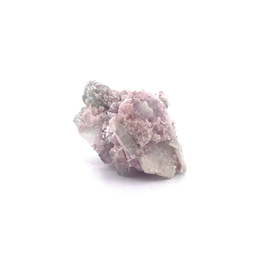 Pink Green Watermelon Tourmaline on Purple Lepidolite  |  38 (g)