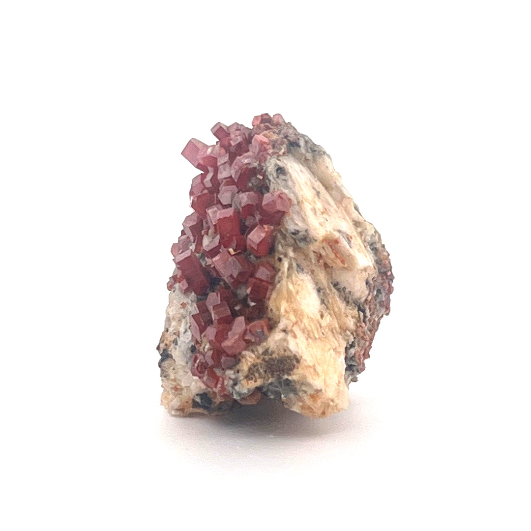 Vanadinite on Goethite Barite Druzy | 32 (g)