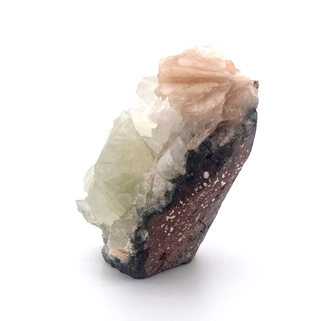 Peach Stilbite | Mint Green Apophyllite Crystal Zeolite  |  187 (g)