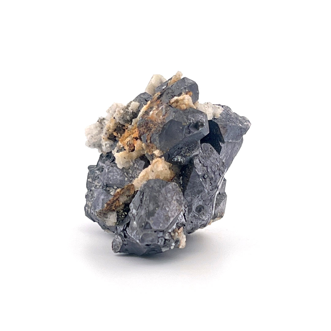 Terminated Galena  |  Chalcopyrite  |  Druzy Flower Chalcedony Quartz  |  114 (g)