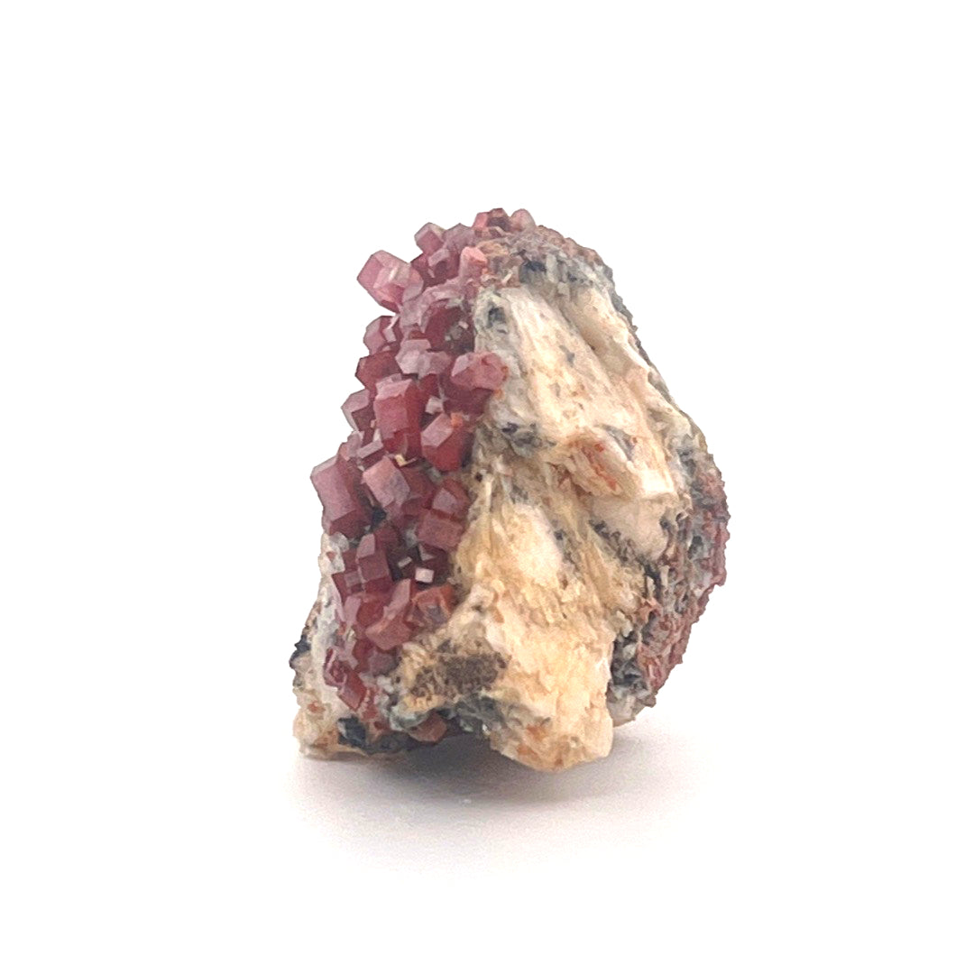 Vanadinite on Goethite Barite Druzy | 32 (g)