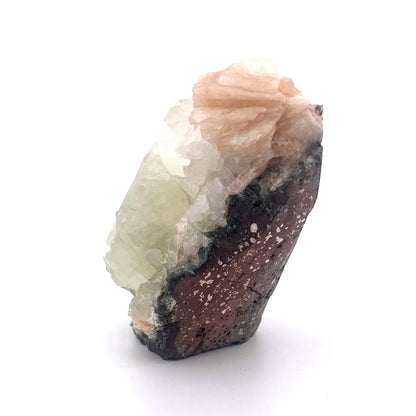 Peach Stilbite | Mint Green Apophyllite Crystal Zeolite  |  187 (g)