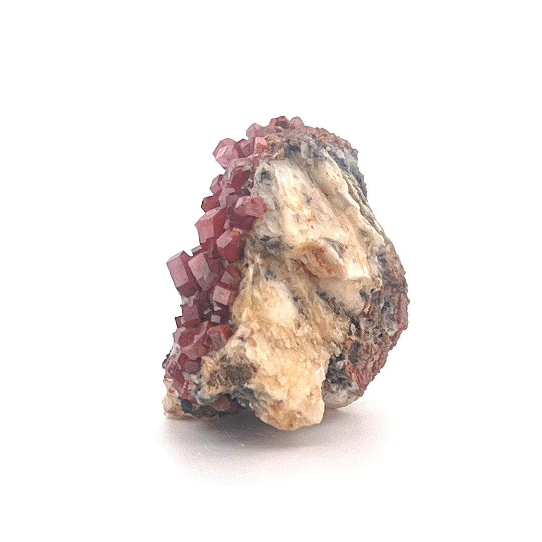 Vanadinite on Goethite Barite Druzy | 32 (g)