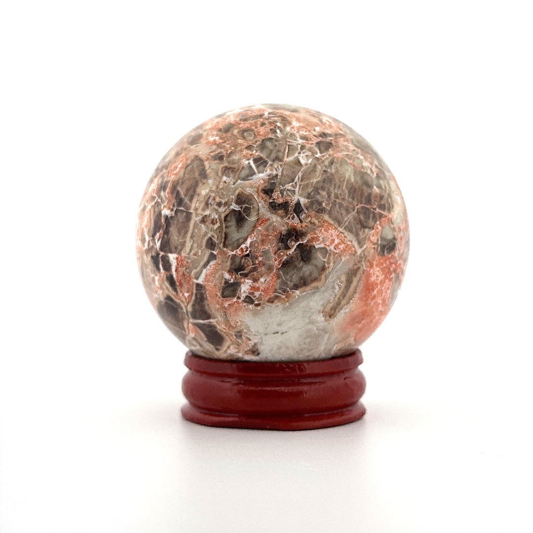 Natural Red Jasper & Quartz Sphere |  166 (g)