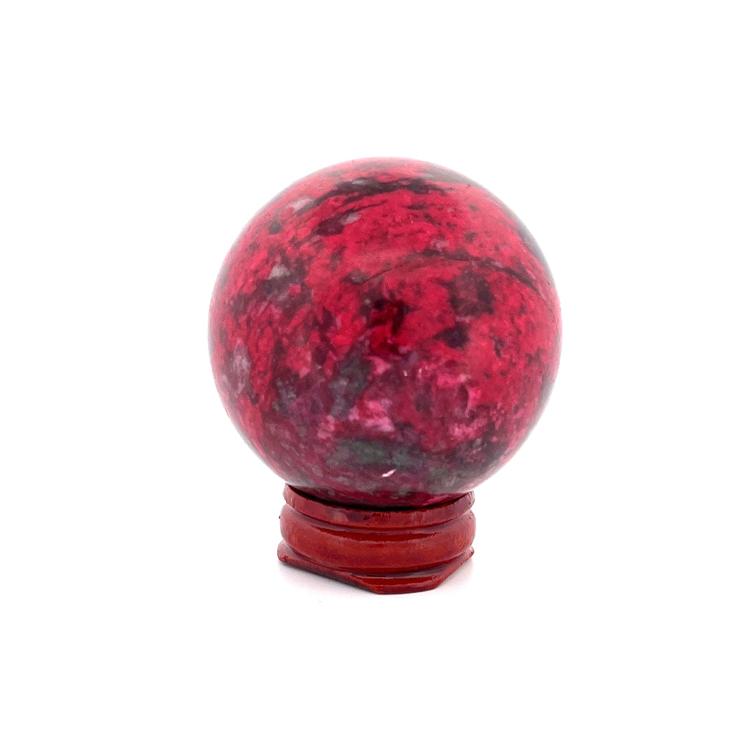 Peach Blossom Stone Jade Rhodonite Sphere  | 202 (g)