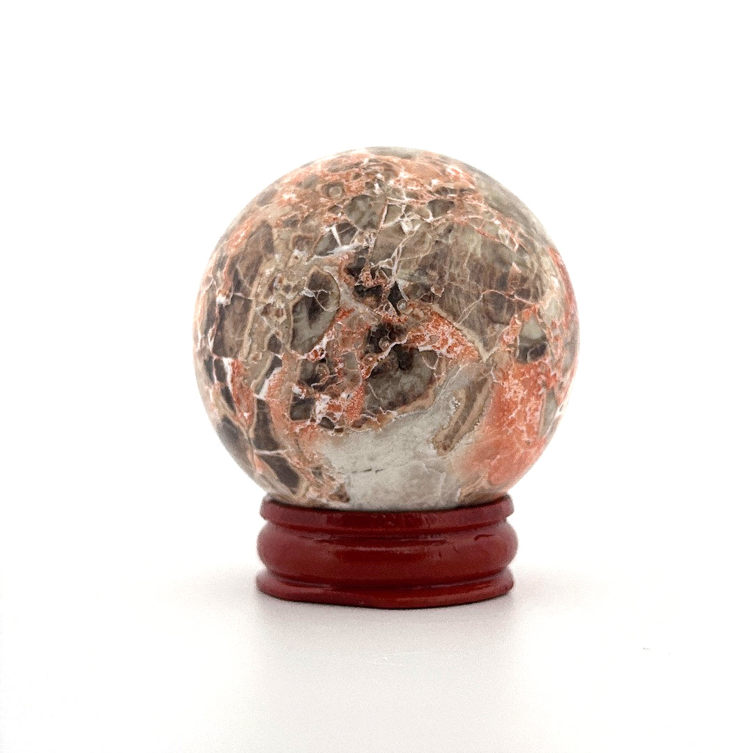 Natural Red Jasper & Quartz Sphere |  166 (g)