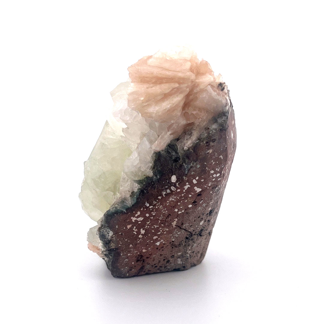 Peach Stilbite | Mint Green Apophyllite Crystal Zeolite  |  187 (g)