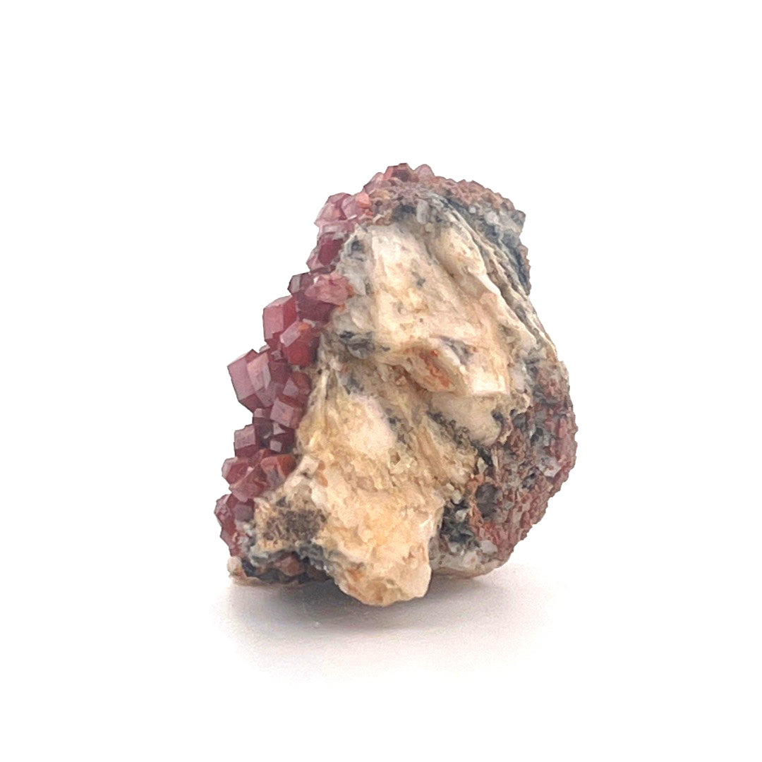 Vanadinite on Goethite Barite Druzy | 32 (g)