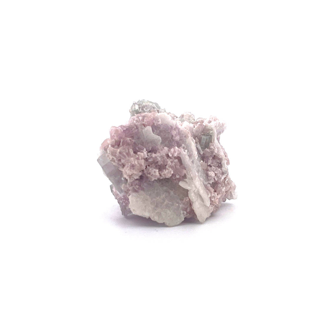 Pink Green Watermelon Tourmaline on Purple Lepidolite  |  38 (g)