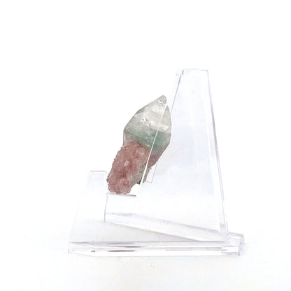 Mint Green on Shiny Pink Apophyllite Fused with Stilbite High Grade |  8.6 (g)