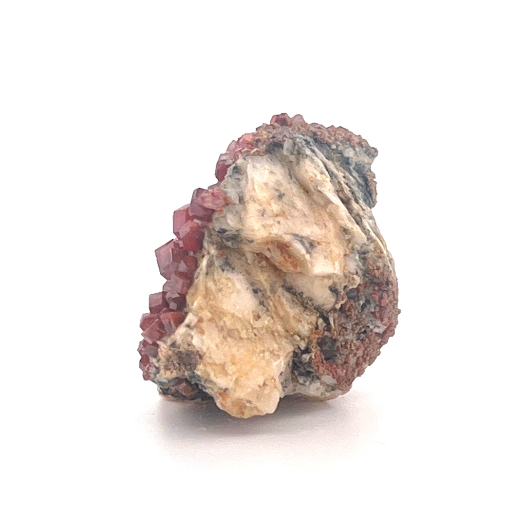 Vanadinite on Goethite Barite Druzy | 32 (g)