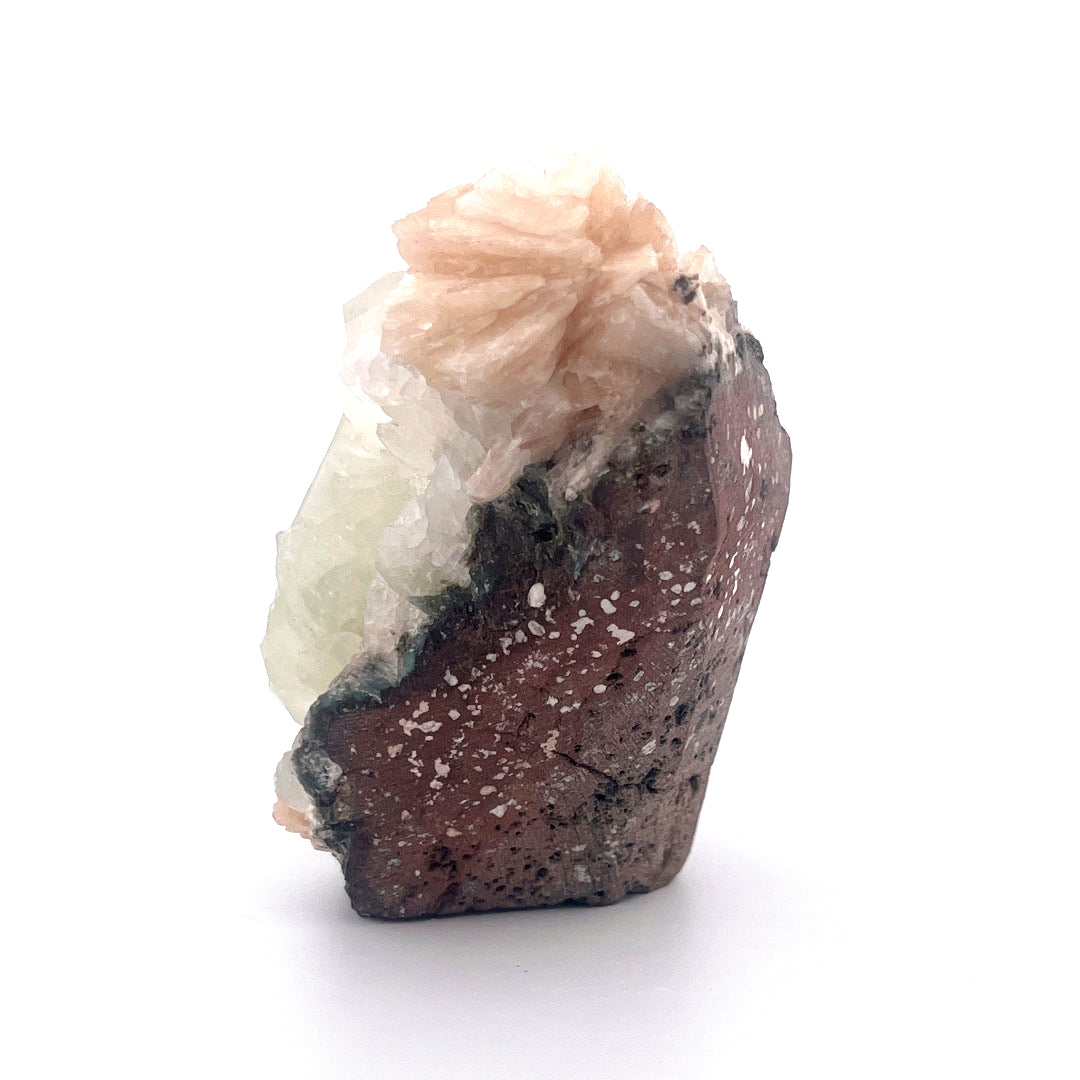 Peach Stilbite | Mint Green Apophyllite Crystal Zeolite  |  187 (g)