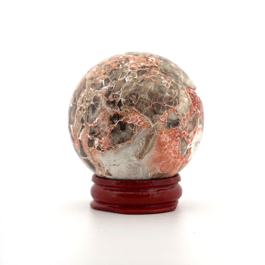 Natural Red Jasper & Quartz Sphere |  166 (g)