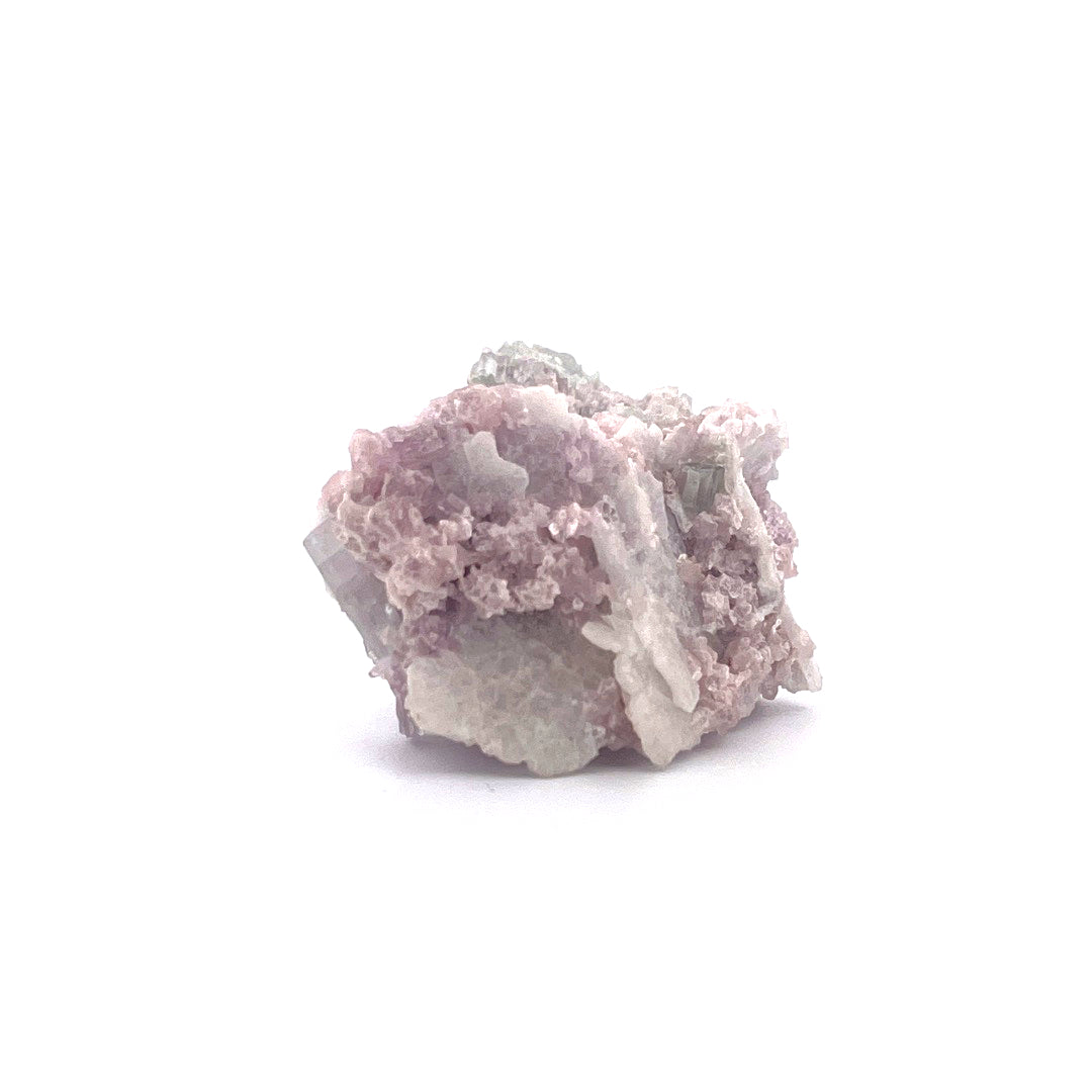 Pink Green Watermelon Tourmaline on Purple Lepidolite  |  38 (g)