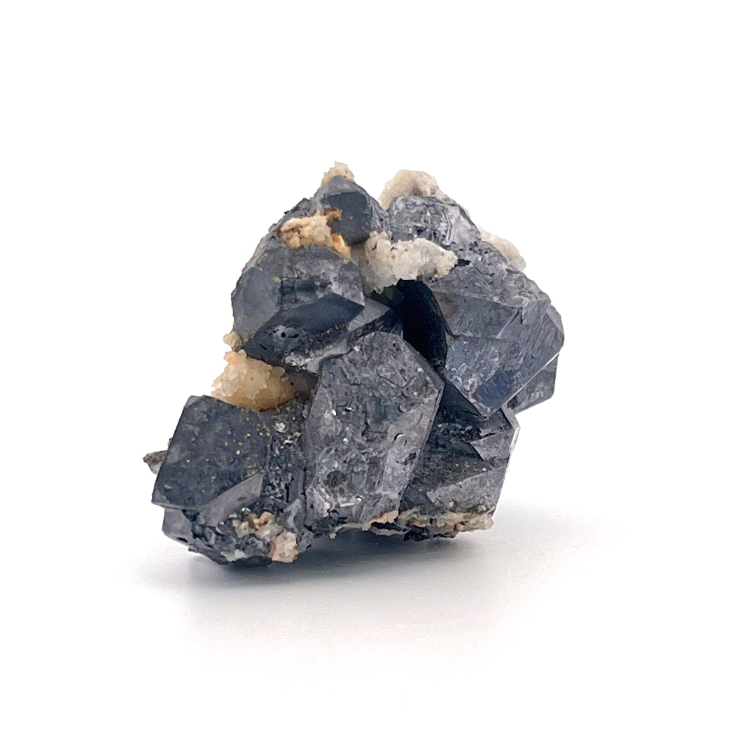 Terminated Galena  |  Chalcopyrite  |  Druzy Flower Chalcedony Quartz  |  114 (g)