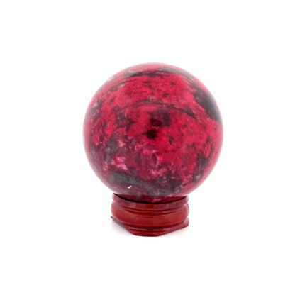 Peach Blossom Stone Jade Rhodonite Sphere  | 202 (g)