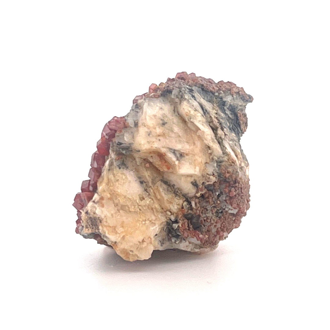 Vanadinite on Goethite Barite Druzy | 32 (g)