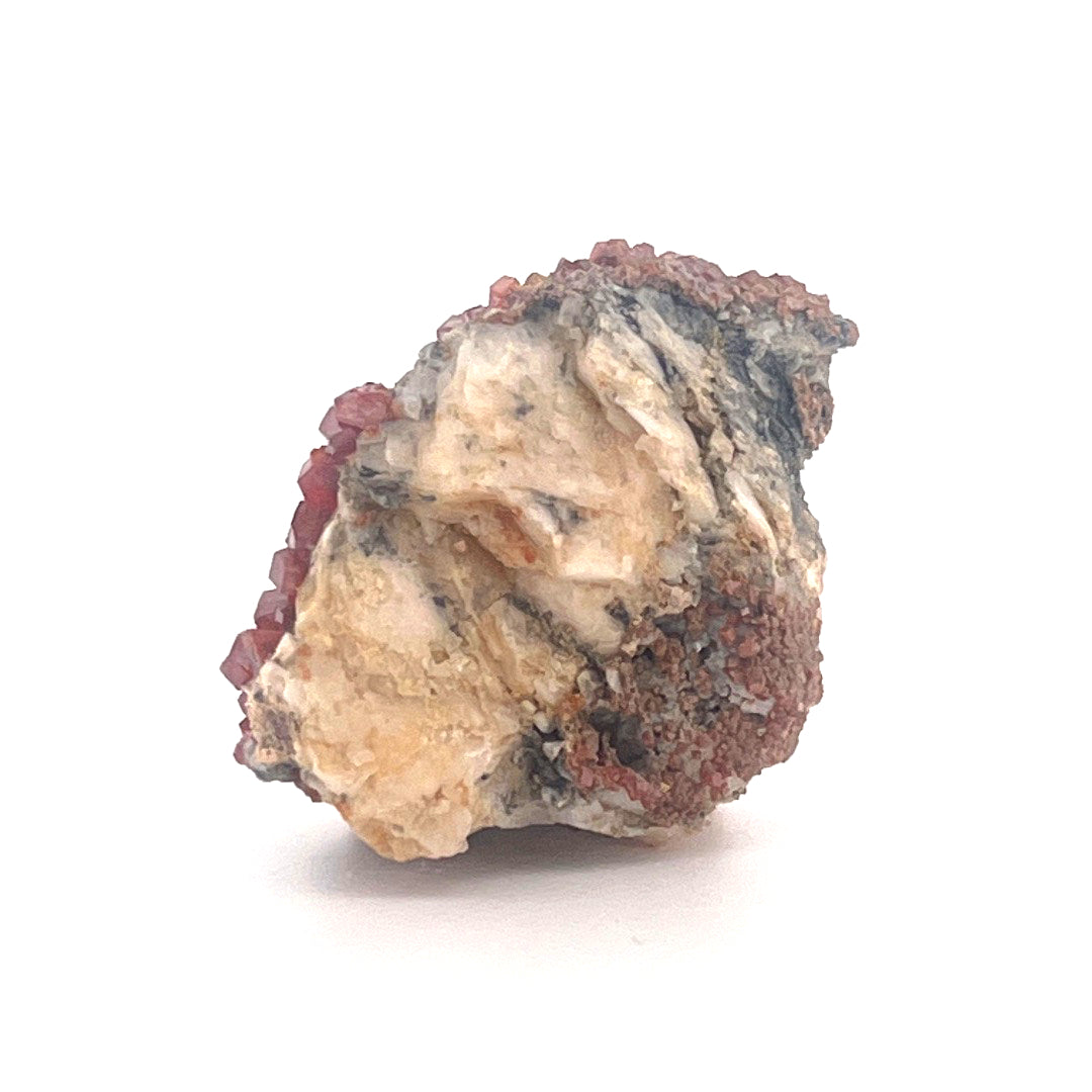 Vanadinite on Goethite Barite Druzy | 32 (g)