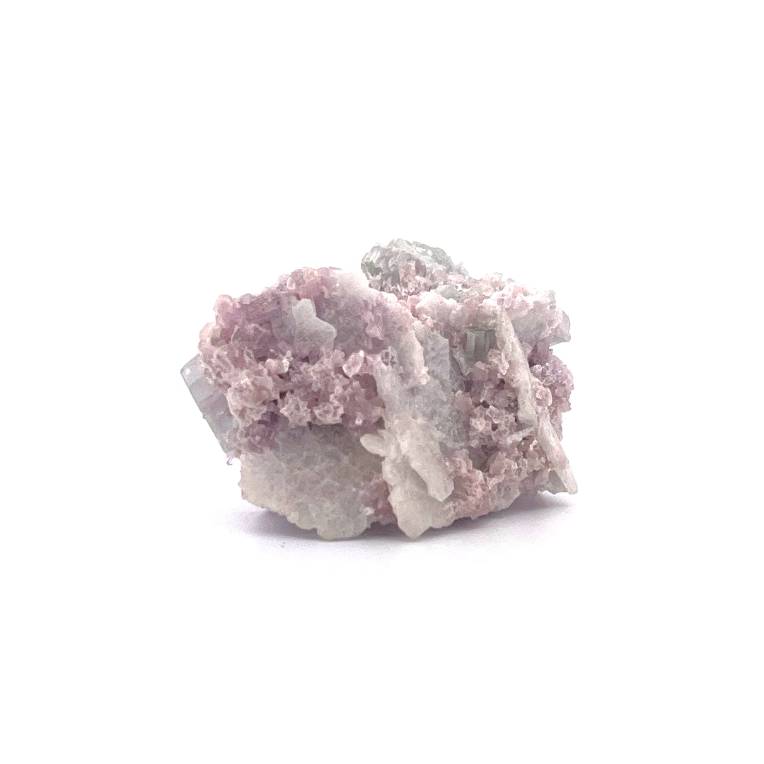 Pink Green Watermelon Tourmaline on Purple Lepidolite  |  38 (g)