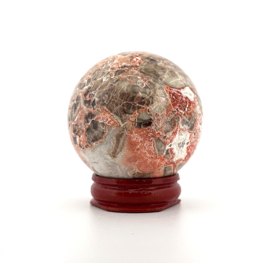 Natural Red Jasper & Quartz Sphere |  166 (g)