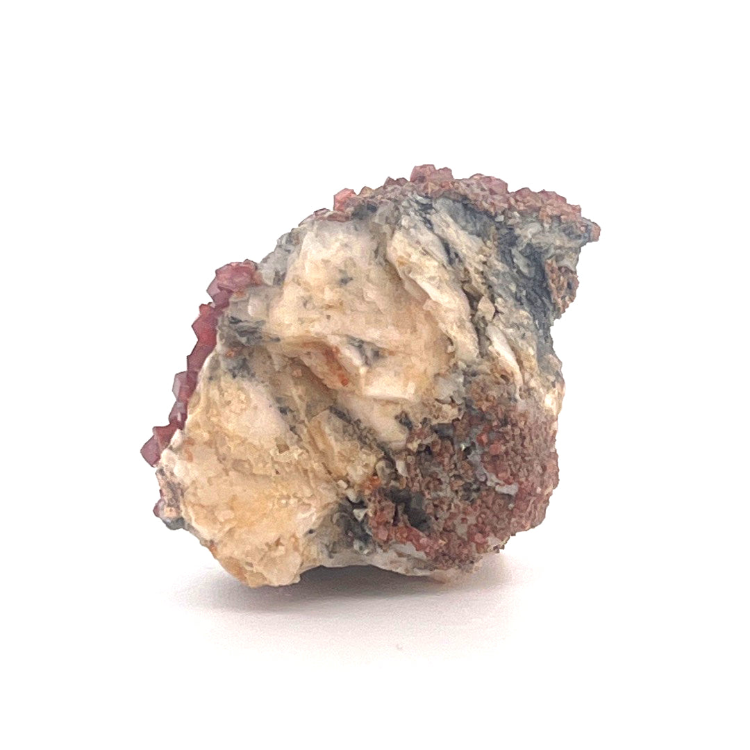 Vanadinite on Goethite Barite Druzy | 32 (g)