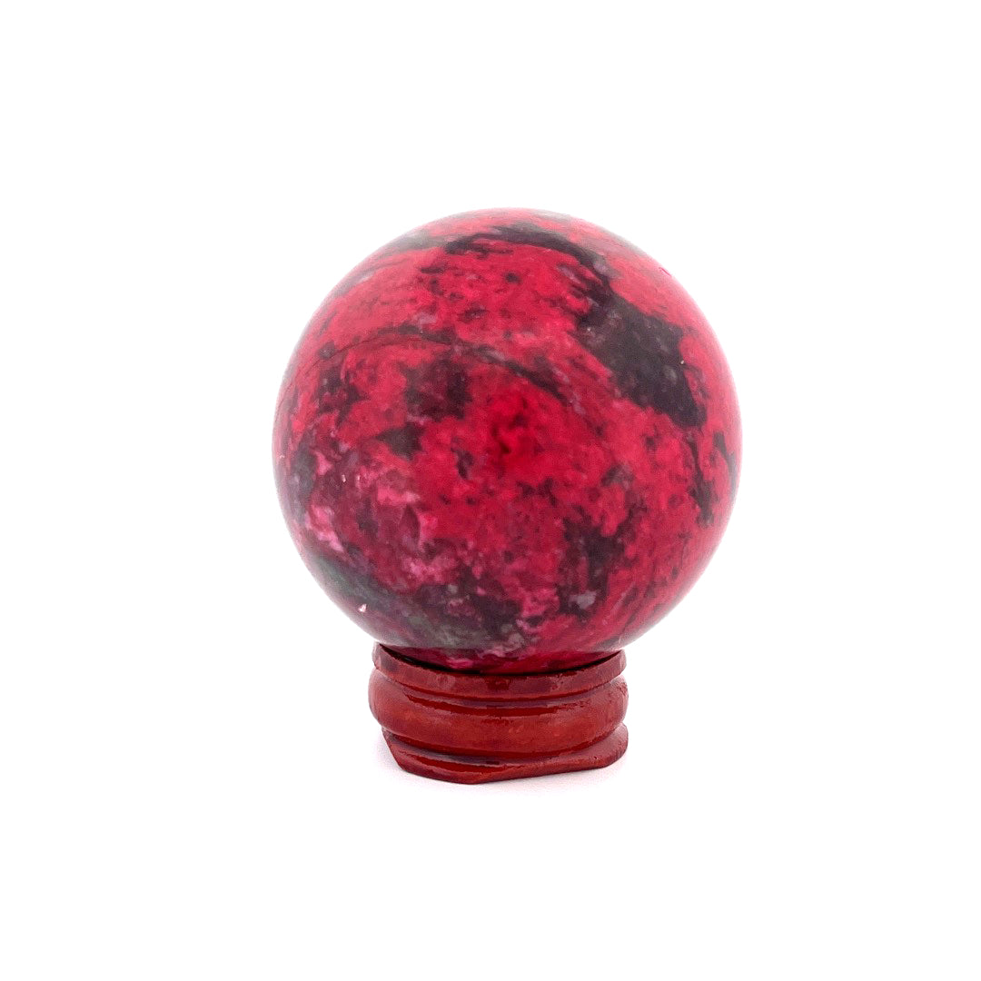 Peach Blossom Stone Jade Rhodonite Sphere  | 202 (g)