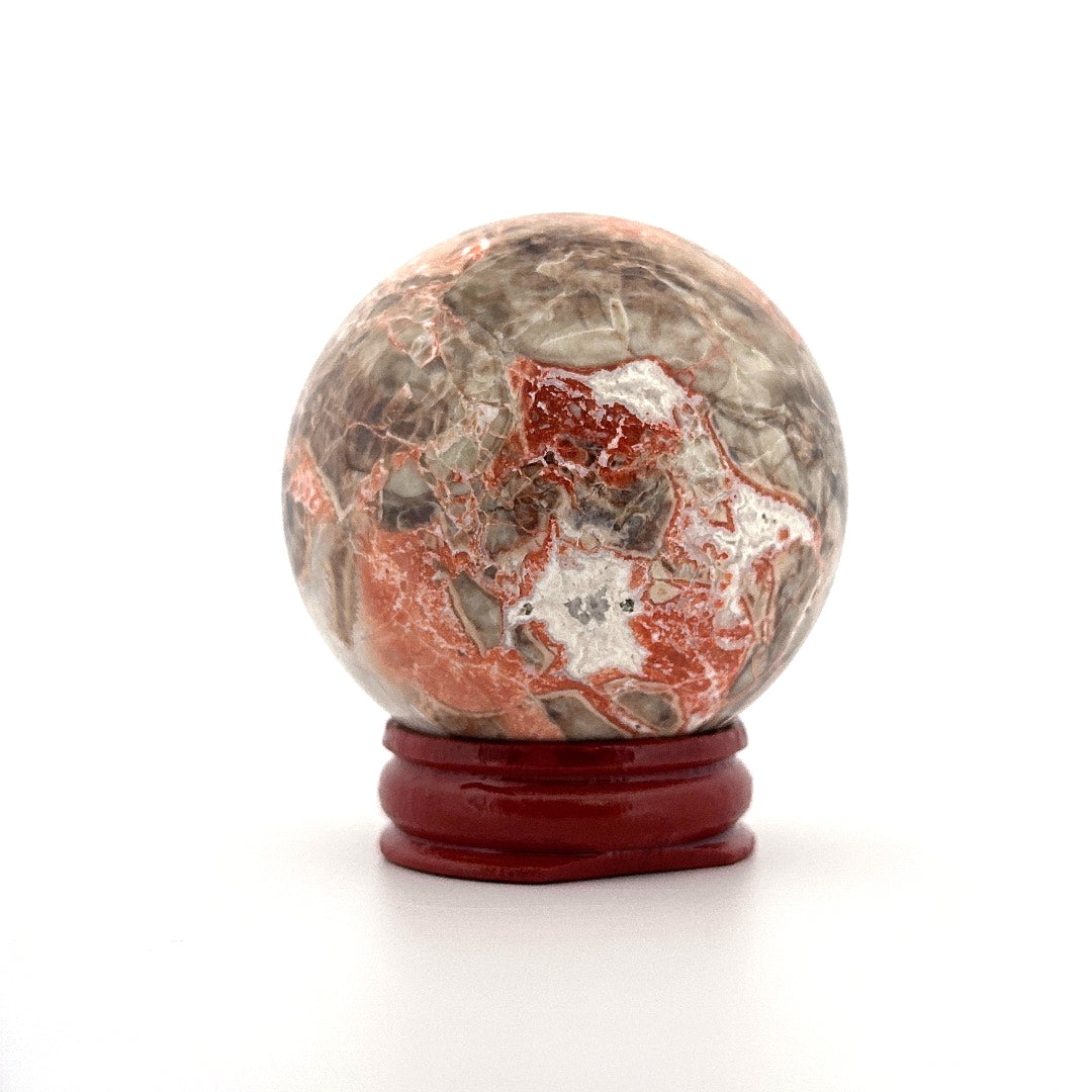 Natural Red Jasper & Quartz Sphere |  166 (g)