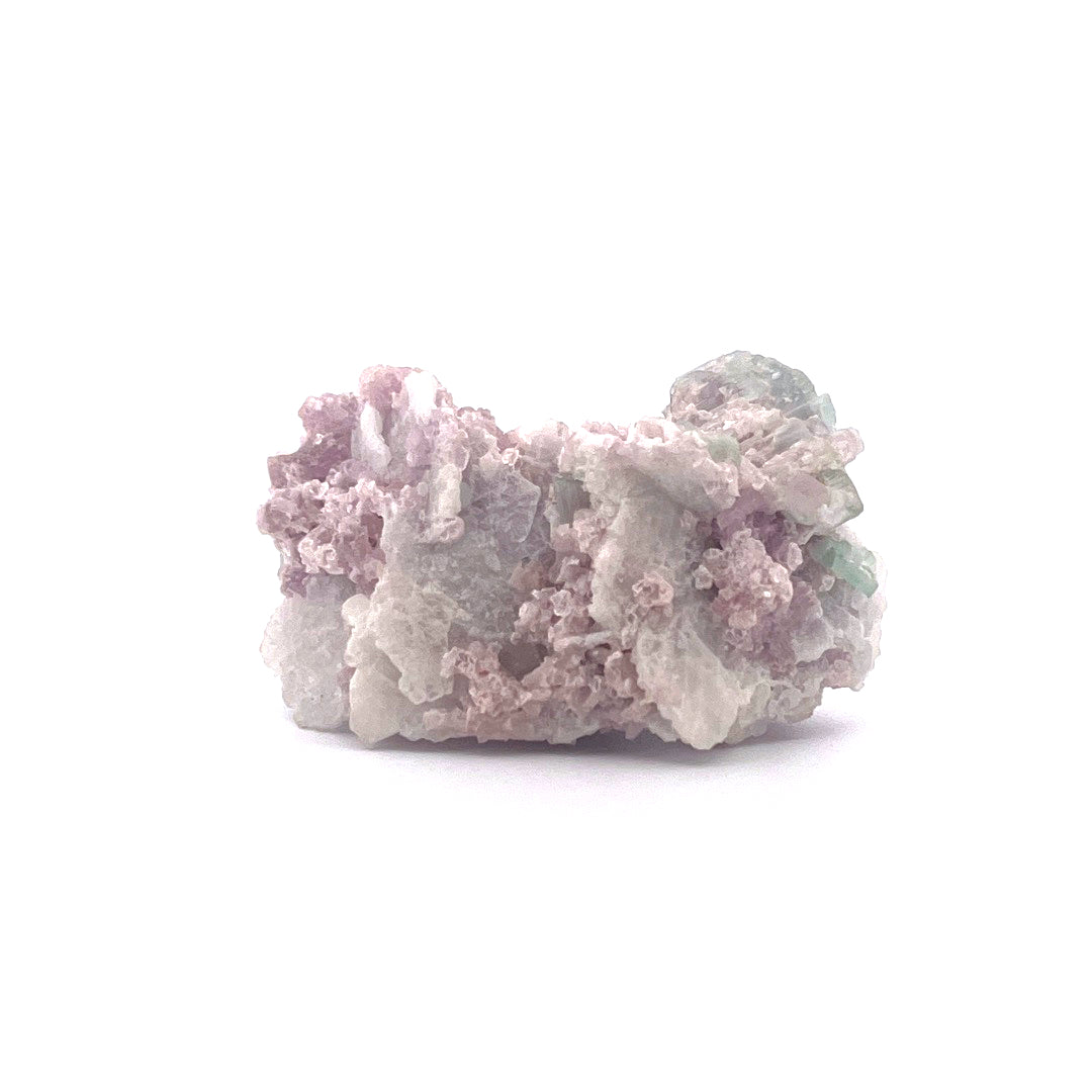 Pink Green Watermelon Tourmaline on Purple Lepidolite  |  38 (g)