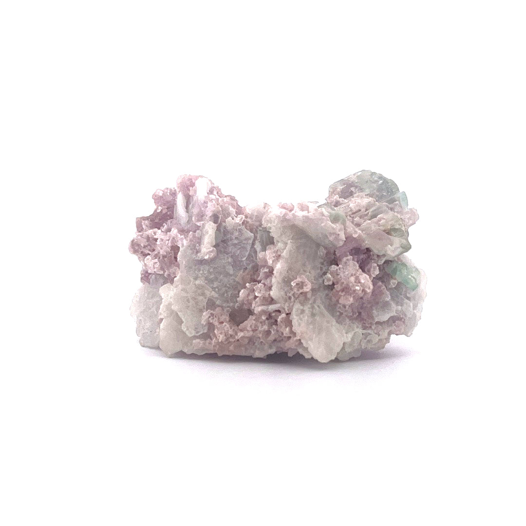 Pink Green Watermelon Tourmaline on Purple Lepidolite  |  38 (g)