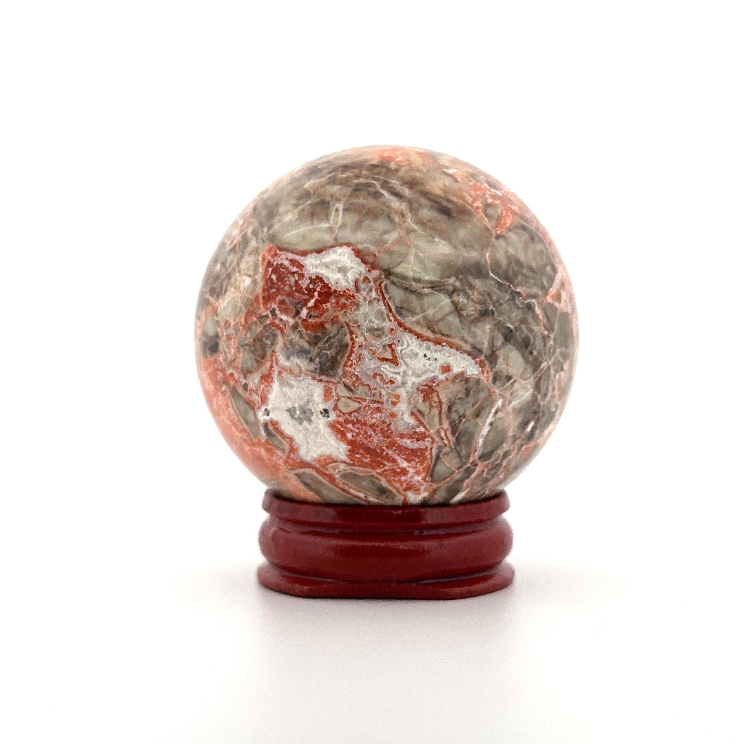 Natural Red Jasper & Quartz Sphere |  166 (g)