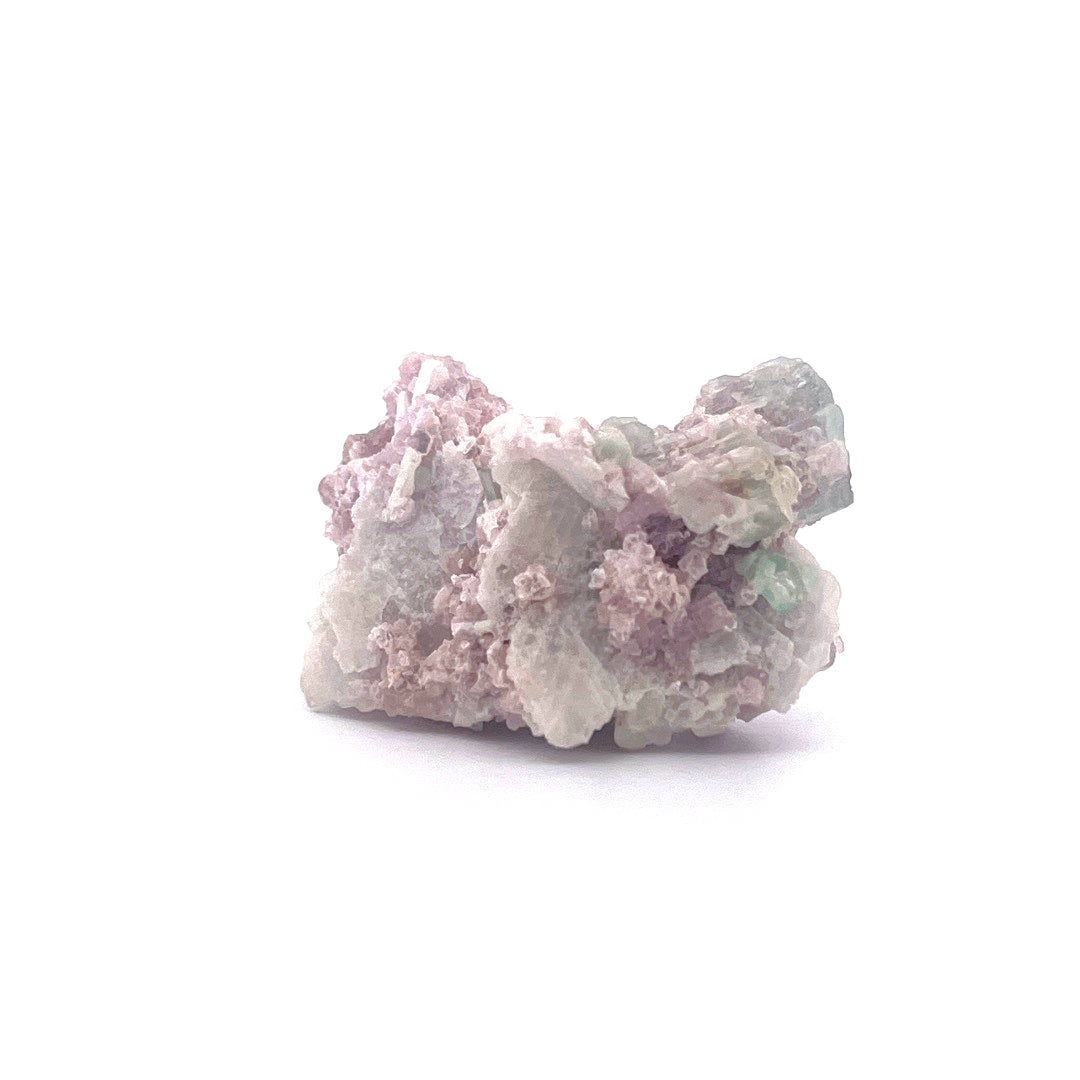 Pink Green Watermelon Tourmaline on Purple Lepidolite  |  38 (g)