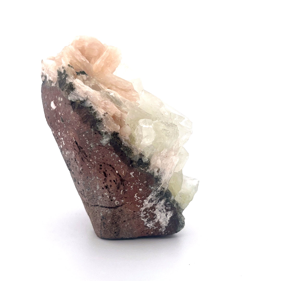 Peach Stilbite | Mint Green Apophyllite Crystal Zeolite  |  187 (g)