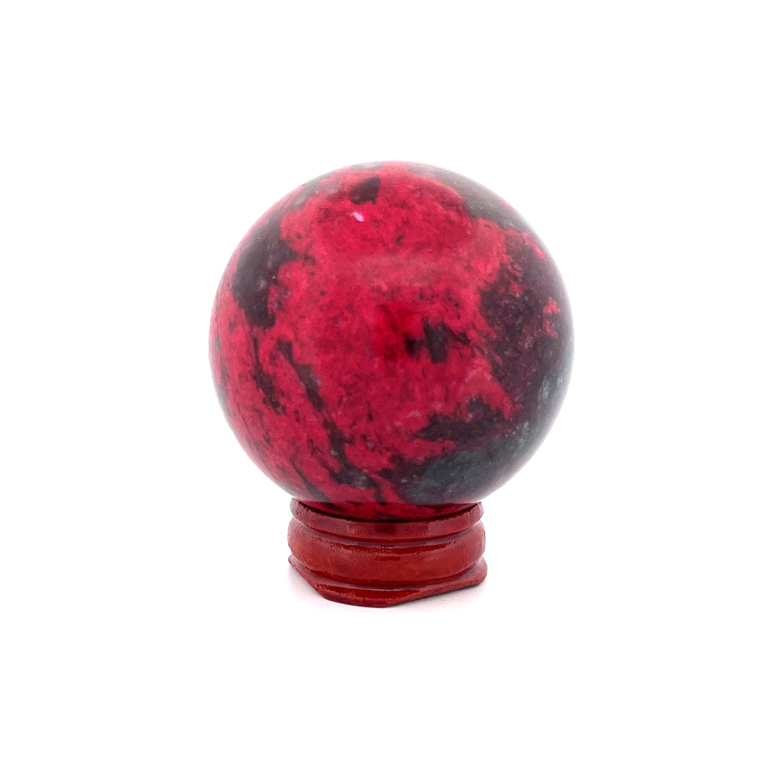 Peach Blossom Stone Jade Rhodonite Sphere  | 202 (g)