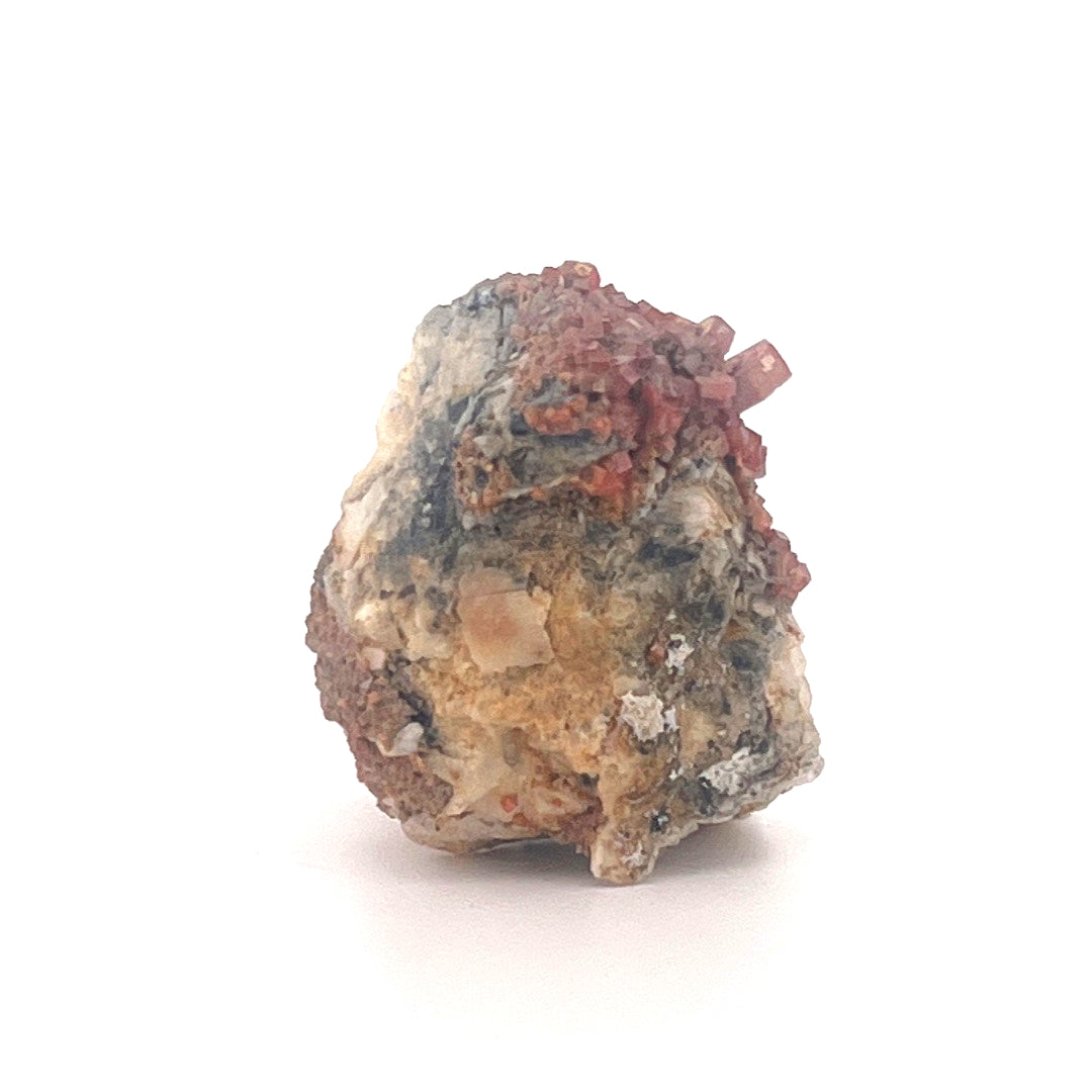 Vanadinite on Goethite Barite Druzy | 32 (g)