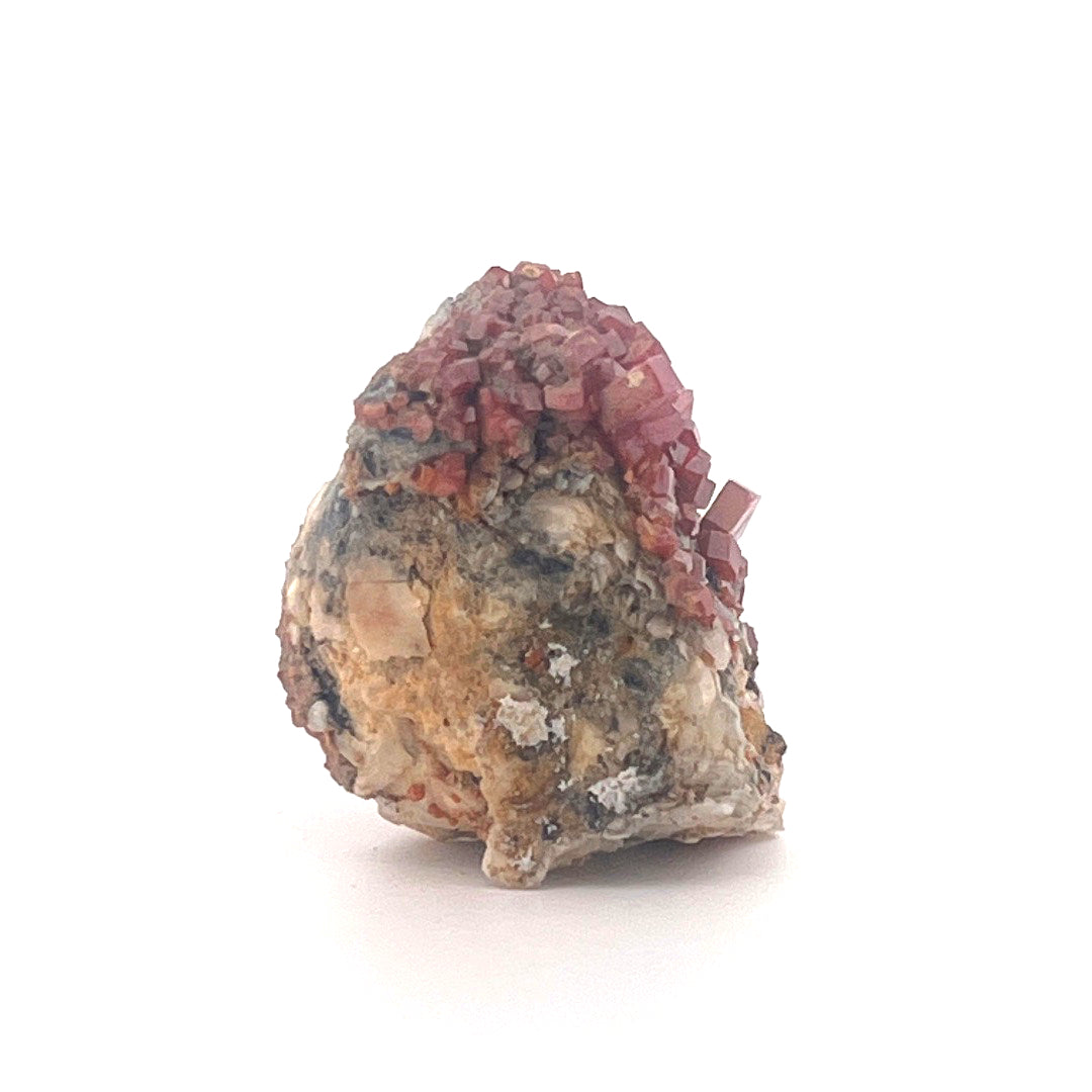 Vanadinite on Goethite Barite Druzy | 32 (g)