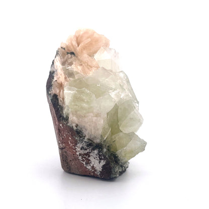 Peach Stilbite | Mint Green Apophyllite Crystal Zeolite  |  187 (g)