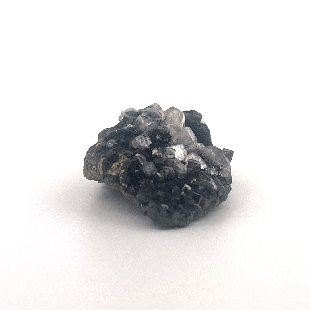 Rainbow Calcite Hexagonal on Black Druzy Zeolite | 22 (g)