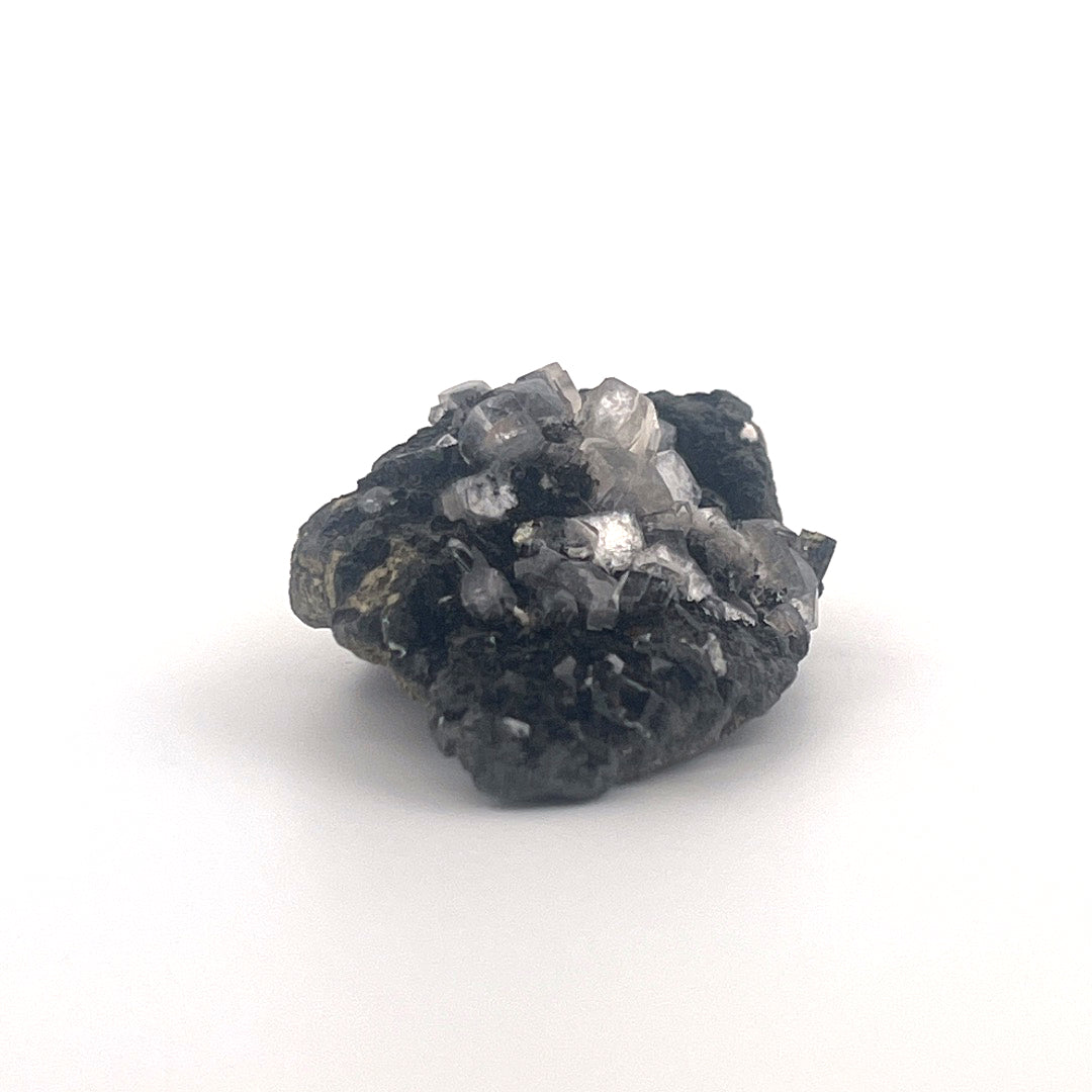 Rainbow Calcite Hexagonal on Black Druzy Zeolite | 22 (g)