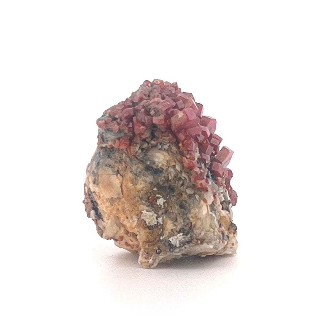 Vanadinite on Goethite Barite Druzy | 32 (g)