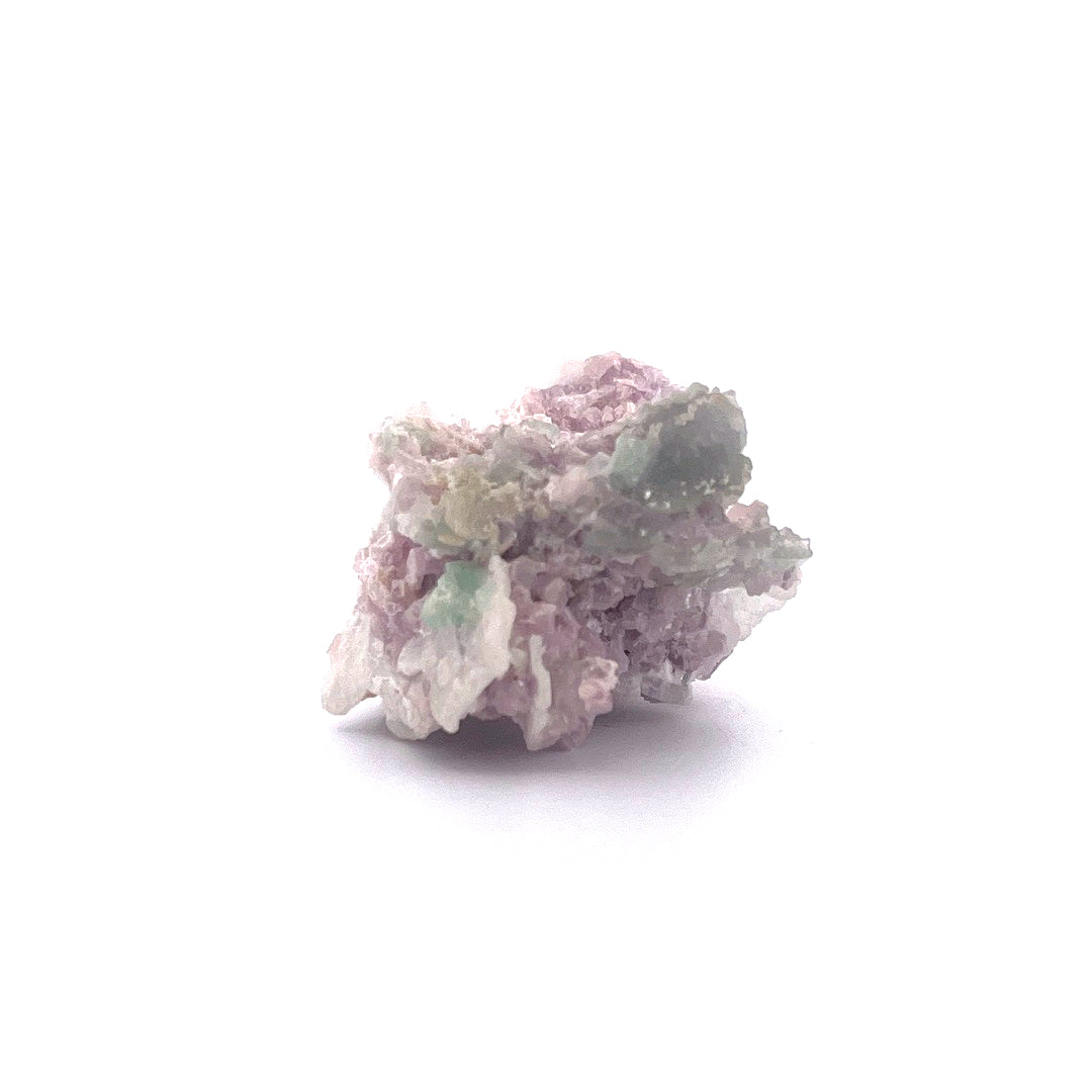 Pink Green Watermelon Tourmaline on Purple Lepidolite  |  38 (g)