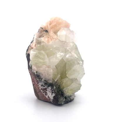 Peach Stilbite | Mint Green Apophyllite Crystal Zeolite  |  187 (g)