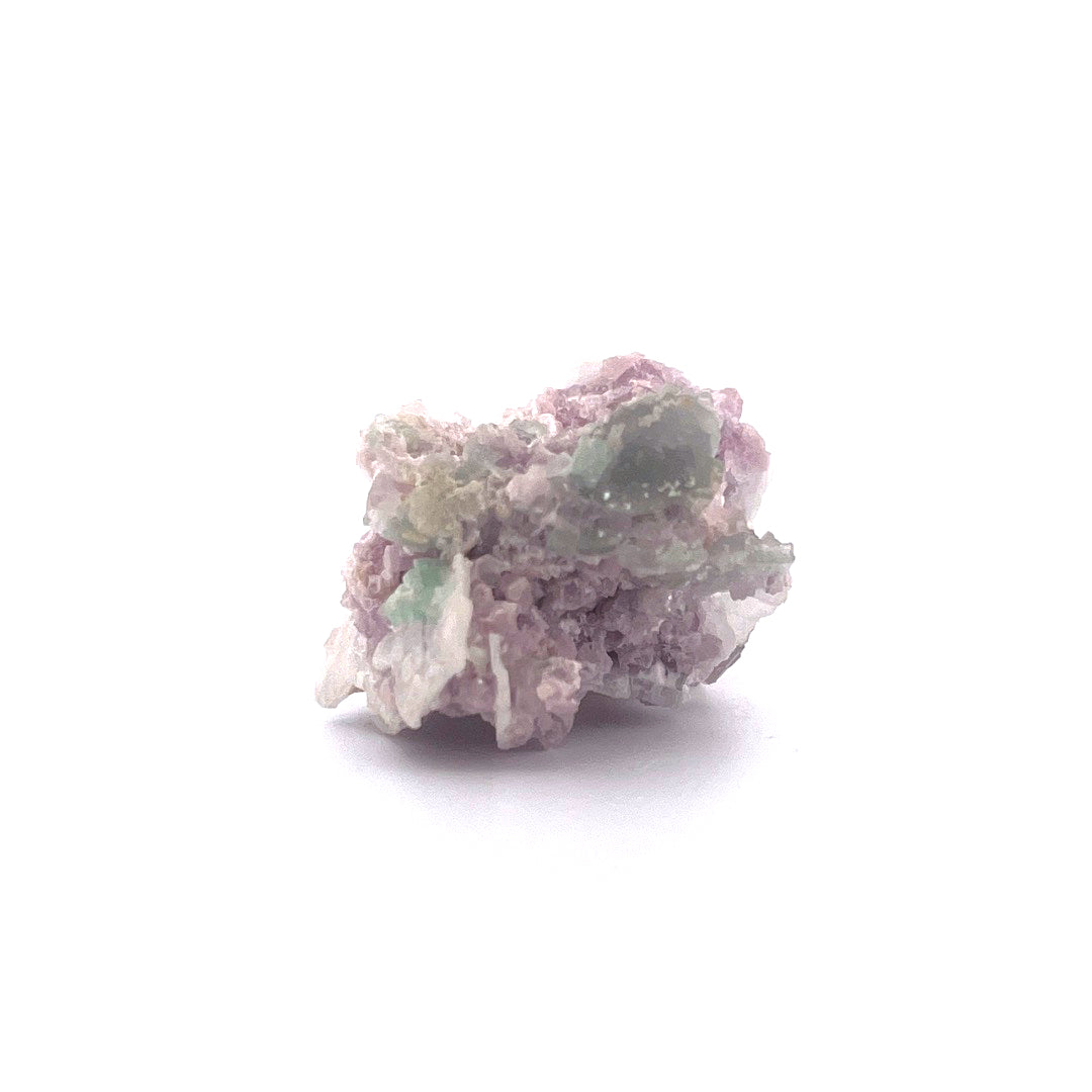 Pink Green Watermelon Tourmaline on Purple Lepidolite  |  38 (g)