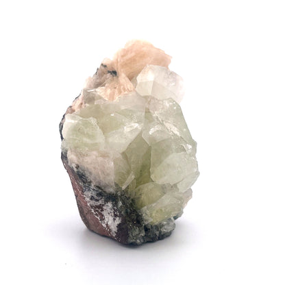 Peach Stilbite | Mint Green Apophyllite Crystal Zeolite  |  187 (g)