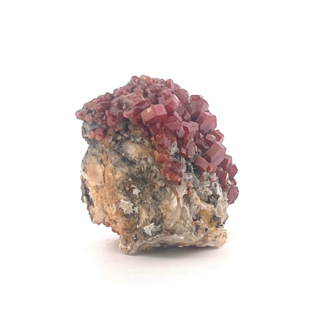 Vanadinite on Goethite Barite Druzy | 32 (g)